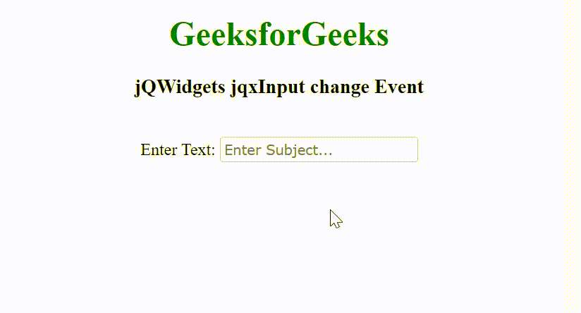 jQWidgets jqxInput改变事件 jQWidgets jqxInput改变事件