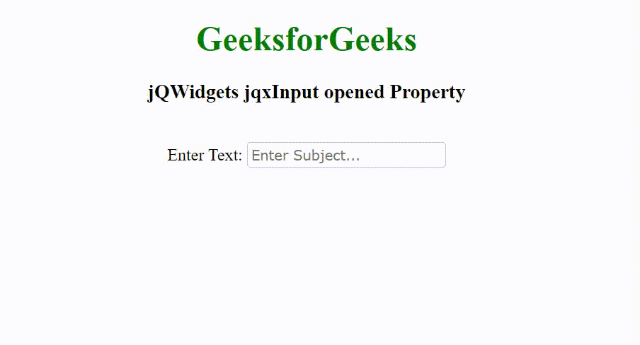 jQWidgets jqxInput打开的属性