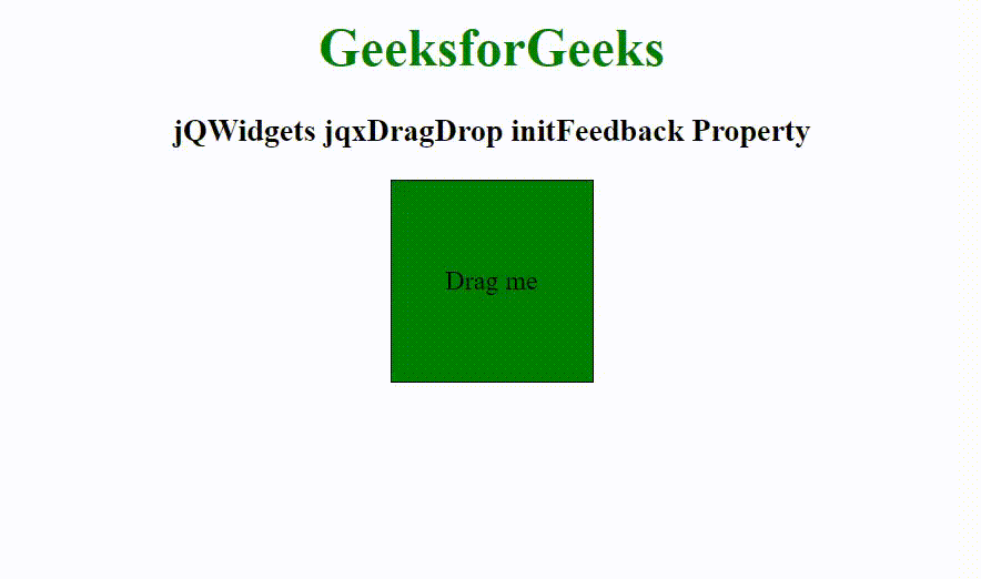 jQWidgets jqxDragDrop initFeedback属性
