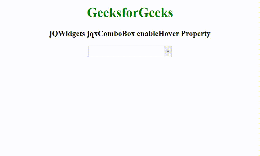 jQWidgets jqxComboBox enableHover属性
