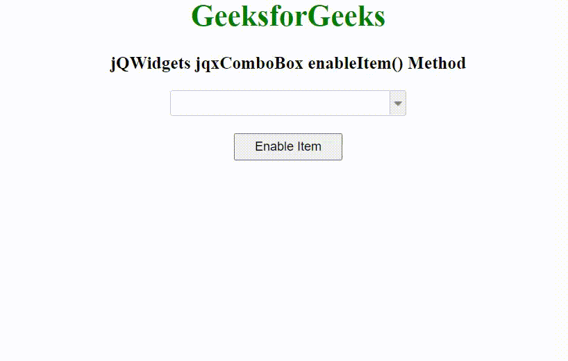 jQWidgets jqxComboBox enableItem()方法