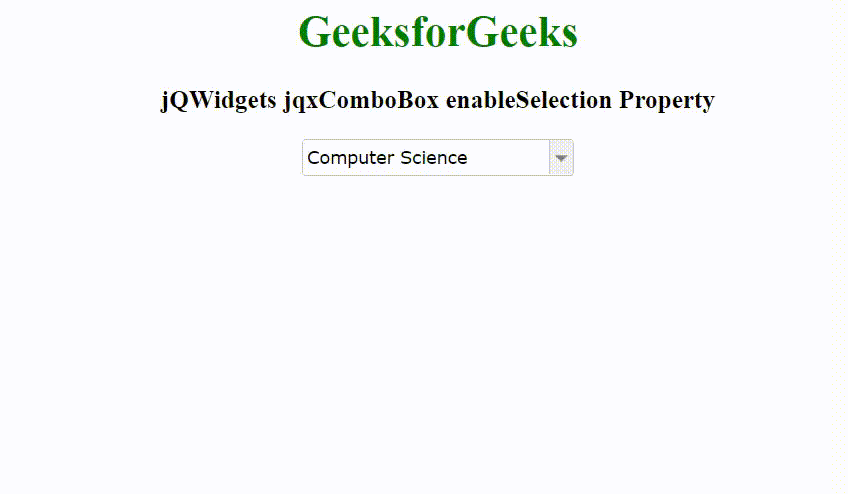 jQWidgets jqxComboBox enableSelection属性