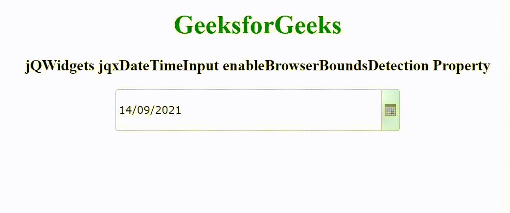 jQWidgets jqxDateTimeInput enableBrowserBoundsDetection属性