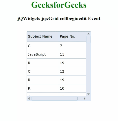 jQWidgets jqxGrid cellbeginedit 事件
