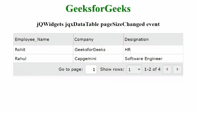 jQWidgets jqxDataTable pageSizeChanged事件