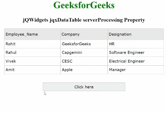 jQWidgets jqxDataTable serverProcessing属性
