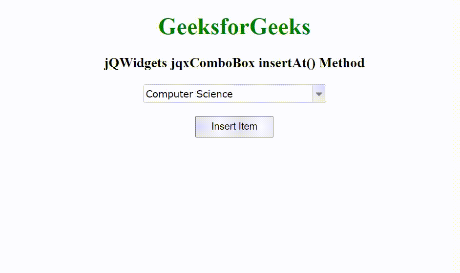 jQWidgets jqxComboBox insertAt()方法