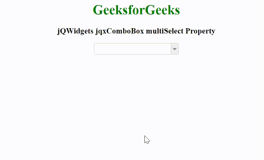 jQWidgets jqxComboBox multiSelect属性