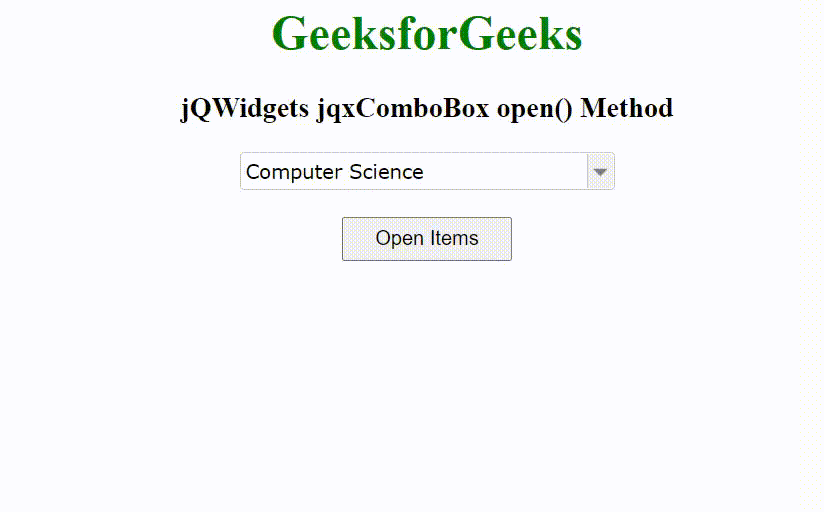 jQWidgets jqxComboBox open()方法