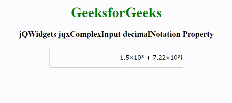 jQWidgets jqxComplexInput decimalNotation属性
