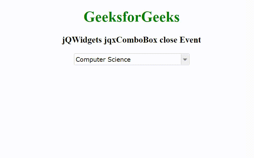 jQWidgets jqxComboBox关闭事件