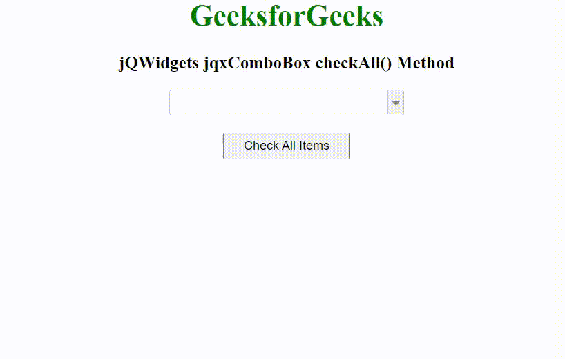 jQWidgets jqxComboBox checkAll()方法