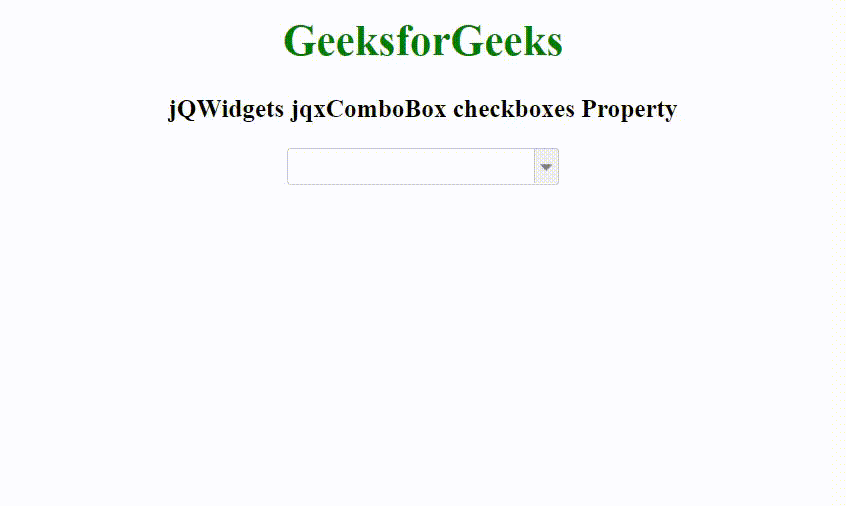 jQWidgets jqxComboBox checkboxes属性