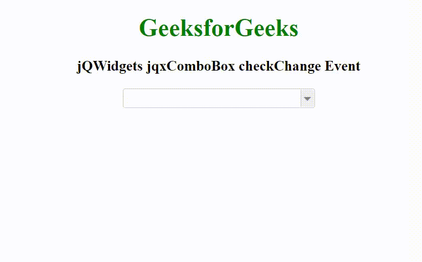 jQWidgets jqxComboBox checkChange事件