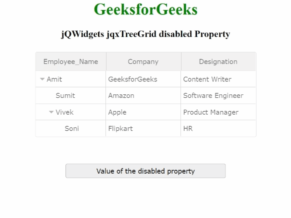 jQWidgets jqxTreeGrid disabled属性