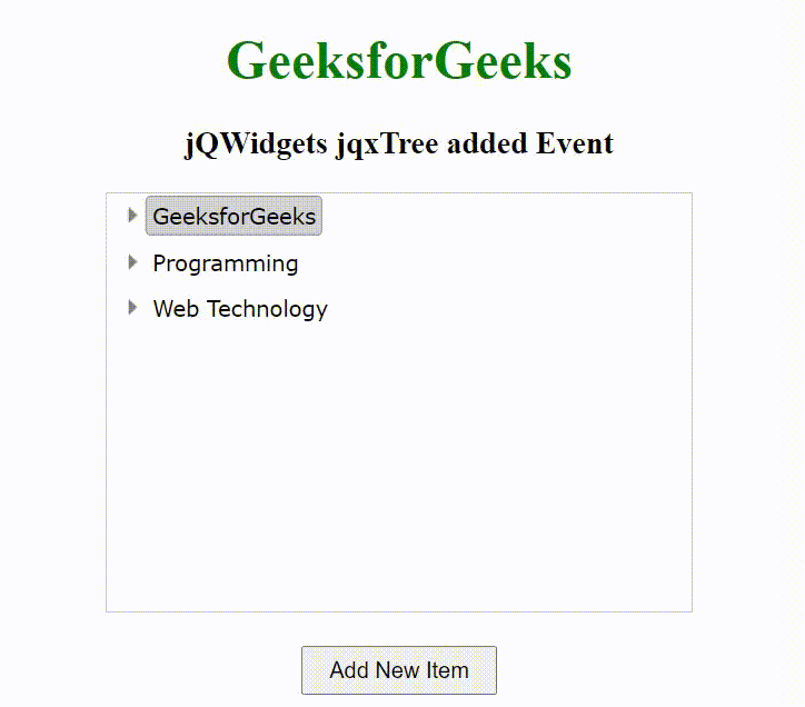 jQWidgets jqxTree添加的事件