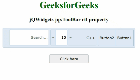 jQWidgets jqxToolBar rtl属性