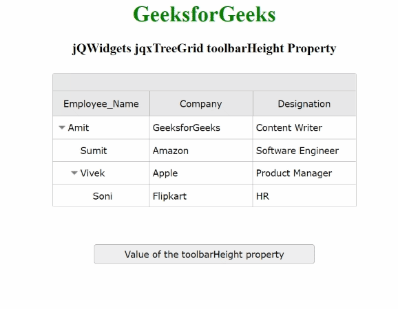 jQWidgets jqxTreeGrid toolbarHeight属性