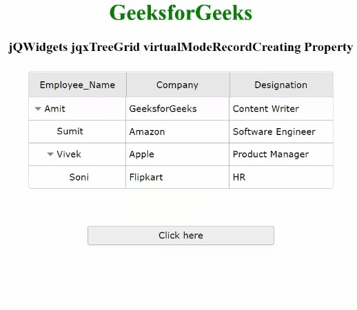 jQWidgets jqxTreeGrid virtualModeRecordCreating属性