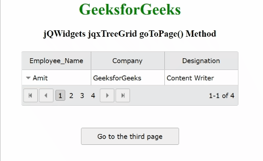 jQWidgets jqxTreeGrid goToPage()方法
