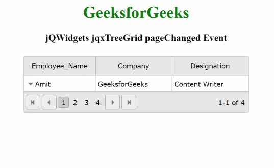 jQWidgets jqxTreeGrid pageChanged事件
