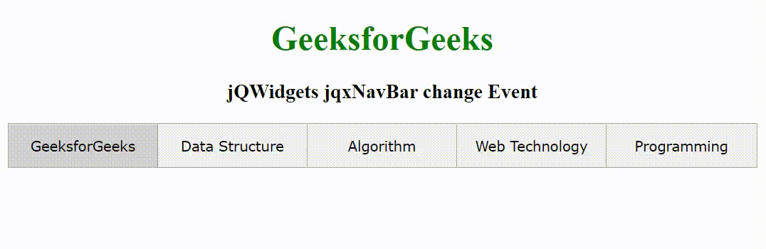 jQWidgets jqxNavBar改变事件