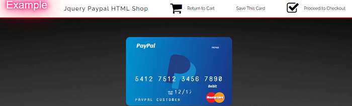jQuery PayPal HTML商店