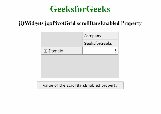 jQWidgets jqxPivotGrid scrollBarsEnabled属性