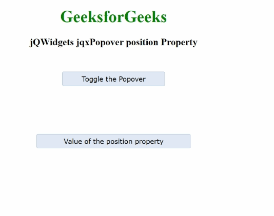 jQWidgets jqxPopover position属性 jQWidgets jqxPopover position属性