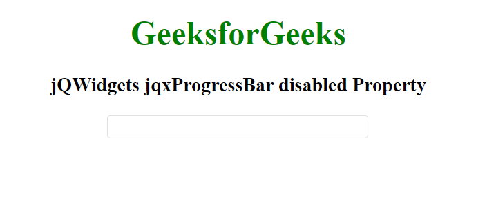 jQWidgets jqxProgressBar disabled属性