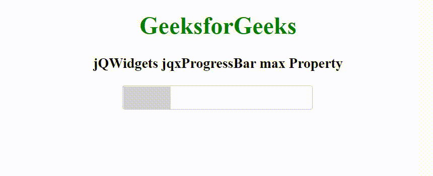 jQWidgets jqxProgressBar max属性