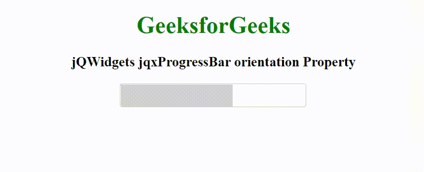 jQWidgets jqxProgressBar orientation属性