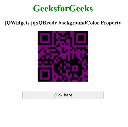 jQWidgets jqxQRcode backgroundColor属性