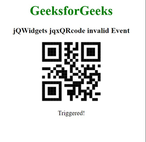 jQWidgets jqxQRcode 无效事件