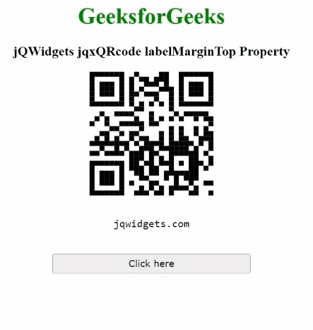 jQWidgets jqxQRcode labelMarginTop属性 jQWidgets jqxQRcode labelMarginTop属性