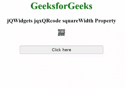jQWidgets jqxQRcode squareWidth属性
