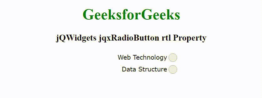 jQWidgets jqxRadioButton rtl属性