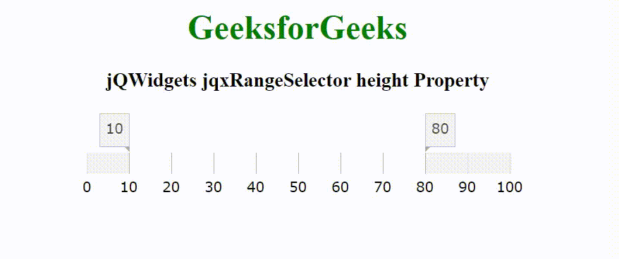 jQWidgets jqxRangeSelector height属性 jQWidgets jqxRangeSelector height属性