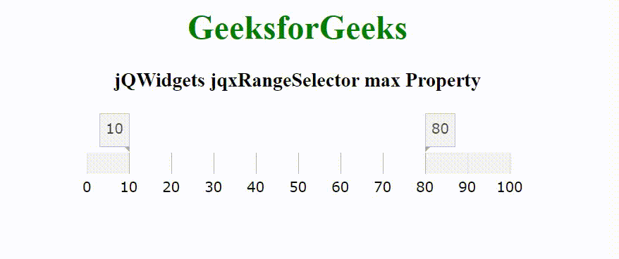 jQWidgets jqxRangeSelector max属性