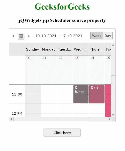 jQWidgets jqxScheduler源属性