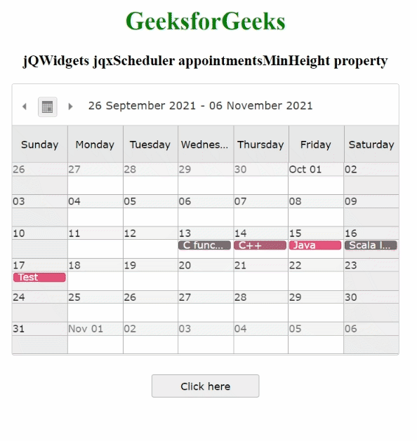 jQWidgets jqxScheduler appointmentsMinHeight属性