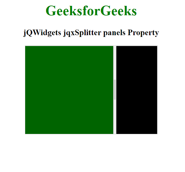 jQWidgets jqxSplitter面板属性