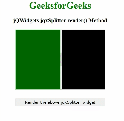 jQWidgets jqxSplitter render()方法