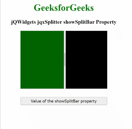 jQWidgets jqxSplitter showSplitBar属性