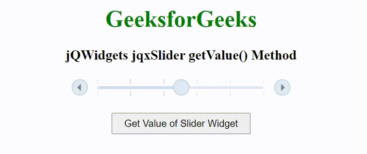 jQWidgets jqxSlider getValue()方法