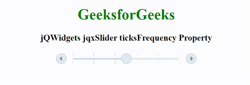jQWidgets jqxSlider ticksFrequency属性