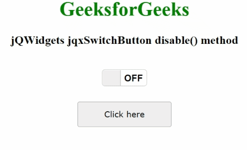 jQWidgets jqxSwitchButton disable()方法