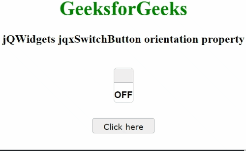 jQWidgets jqxSwitchButton orientation属性
