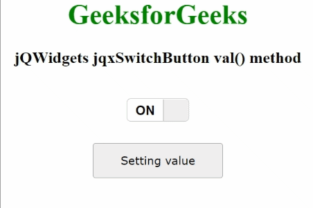 jQWidgets jqxSwitchButton val() 方法