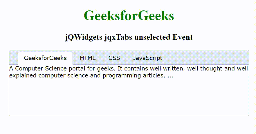 jQWidgets jqxTabs取消选择的事件